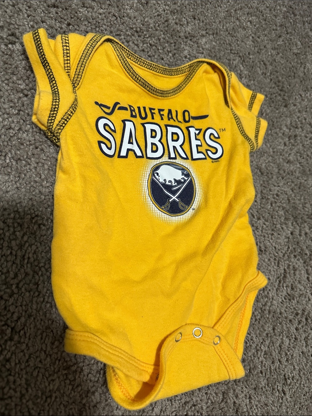 NHL Buffalo Sabres Yellow Infant One-Piece Bodysuit